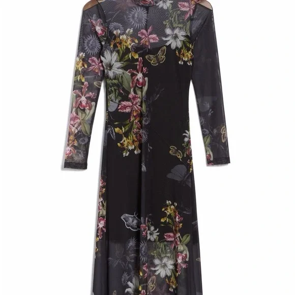 *NWT* All Saints Hanna floral Mesh Dress Size US6 - Picture 3 of 4
